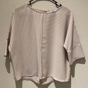 Pink striped express dress top